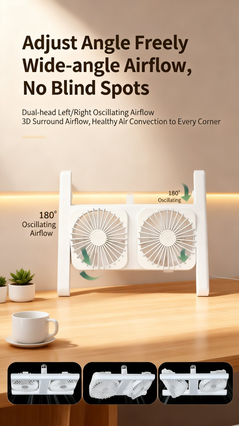 Modern dual-row fan light for home