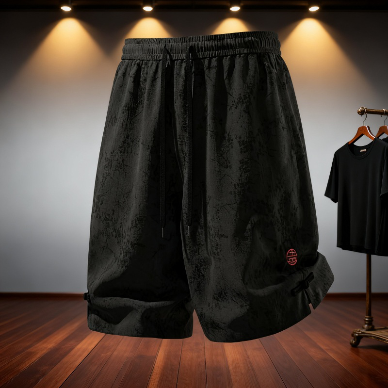 ゆったり涼しいメンズ五分袴パンツ