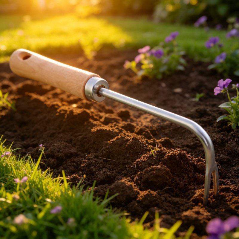 Eina de jardineria de forquilla d'acer inoxidable