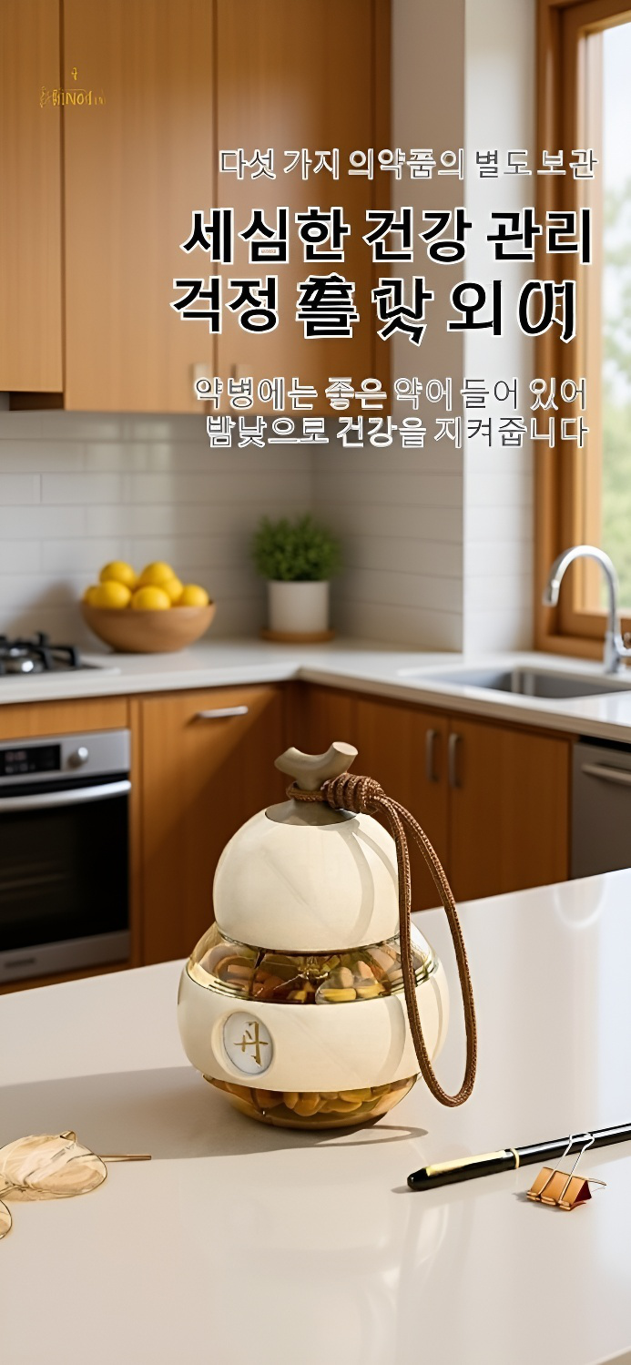 스타일리시한 휴대용 약통 디자인