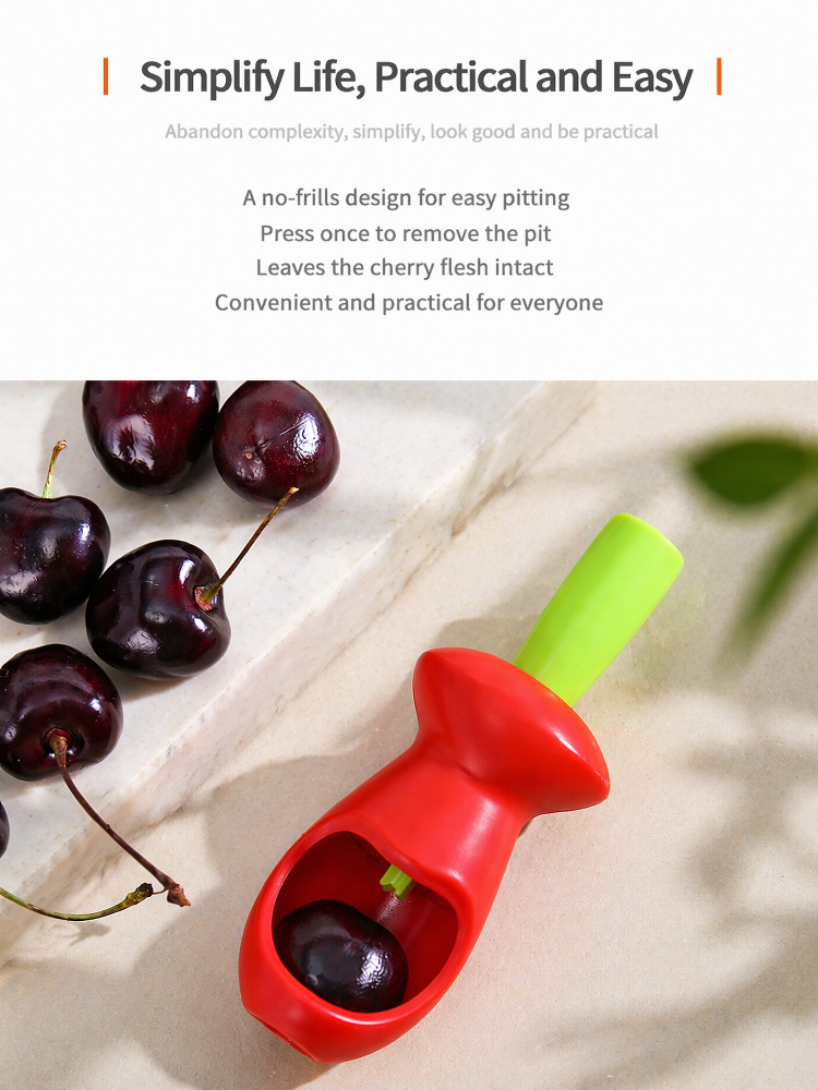 Easy-to-use fruit pitter gadget