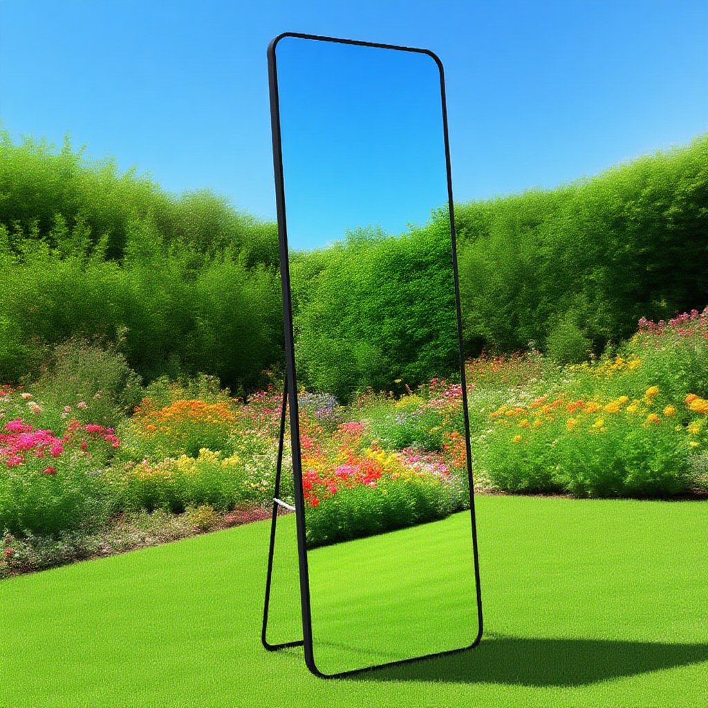 세련된 프레임 디자인의 거울