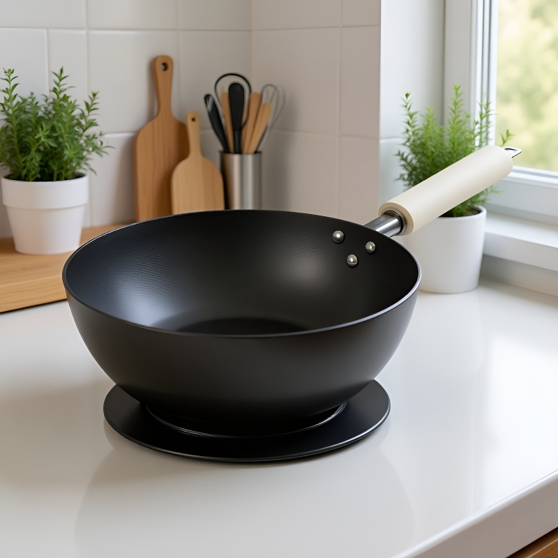 Haushalts-Tiefbratpfanne aus reinem Eisen