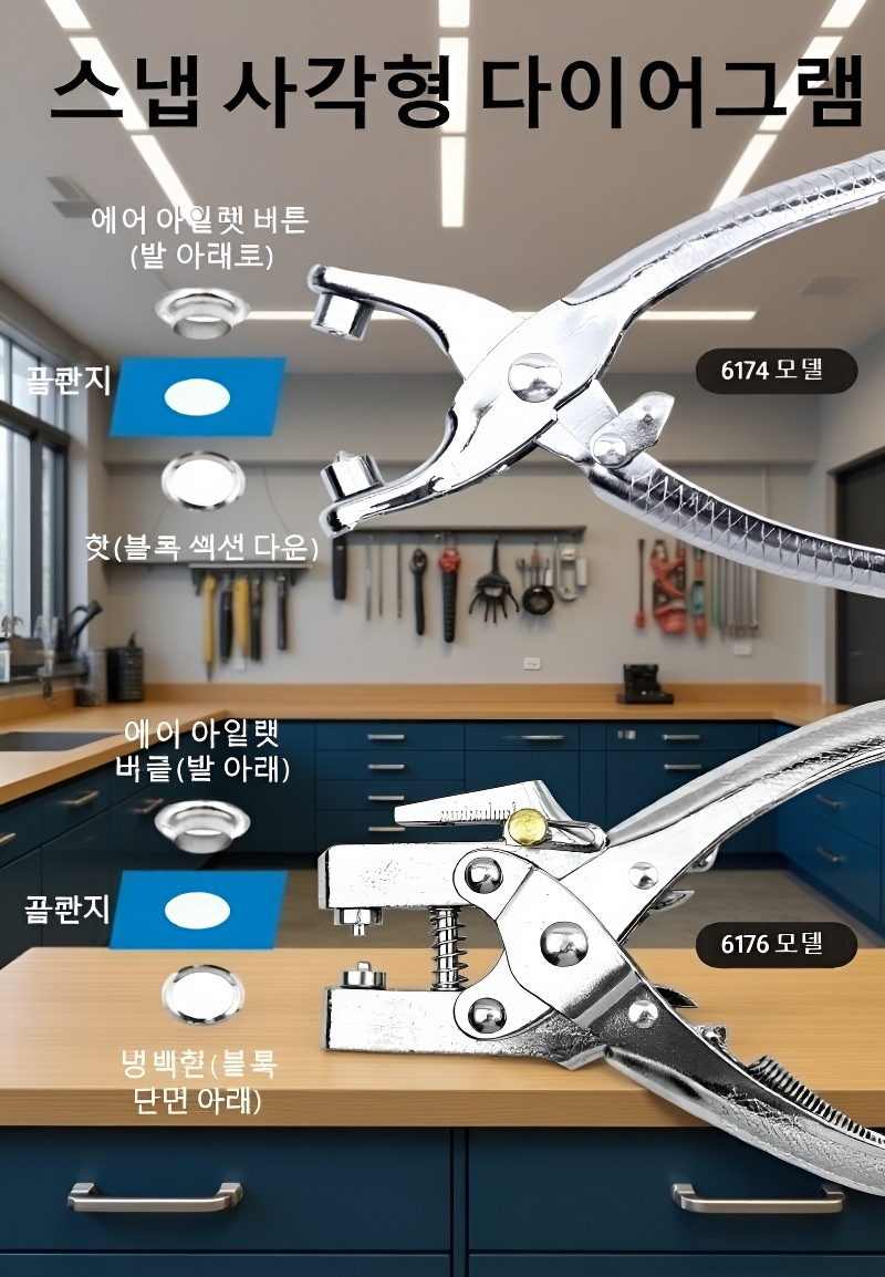 DIY 작업에 적합한 캔버스 펀칭 공구