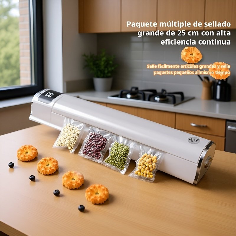 Máquina automática de sellado al vacío pequeña para alimentos secos y húmedos
