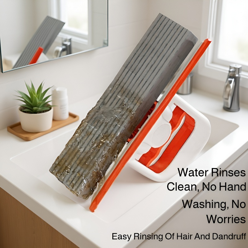 Handheld small rubber sponge mop with scraping function