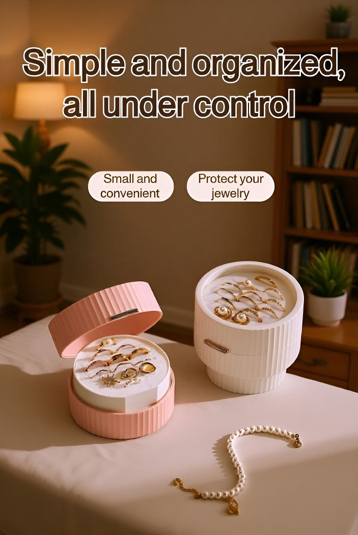Compact travel jewelry organizer box for accessories