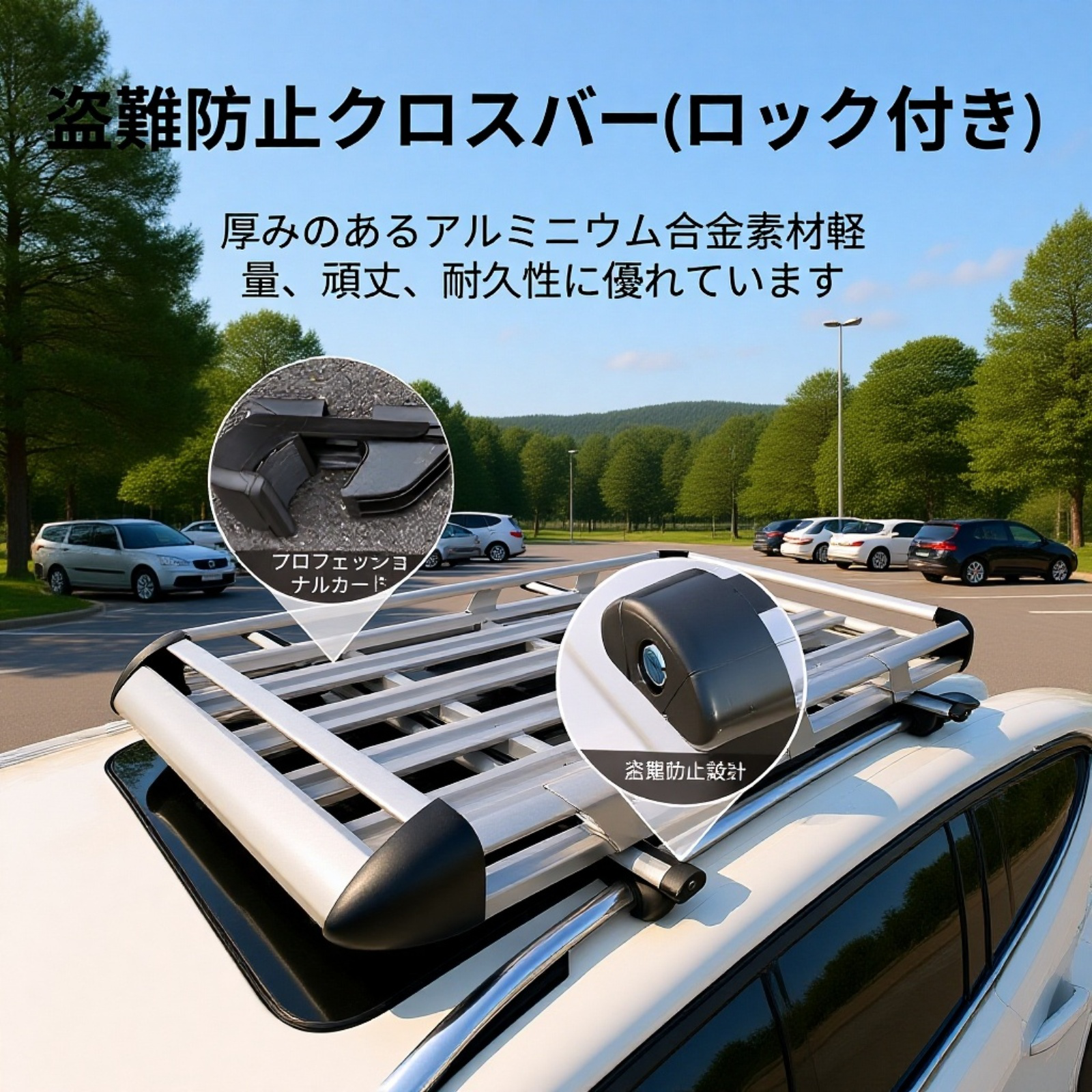 軽自動車向けルーフラックの耐久性テスト画像