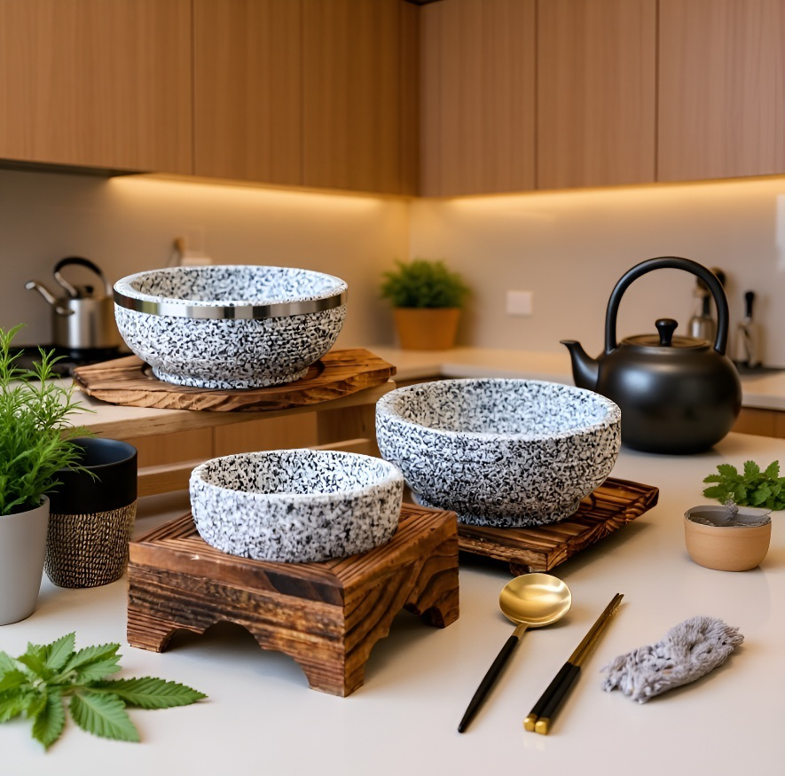 뚜껑이 닫힌 밥솥의 깔끔한 디자인