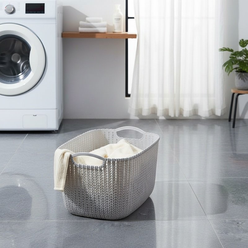 Dirty clothes storage basket, laundry basket, bathroom plastic laundry bucket, bathroom clothes stor