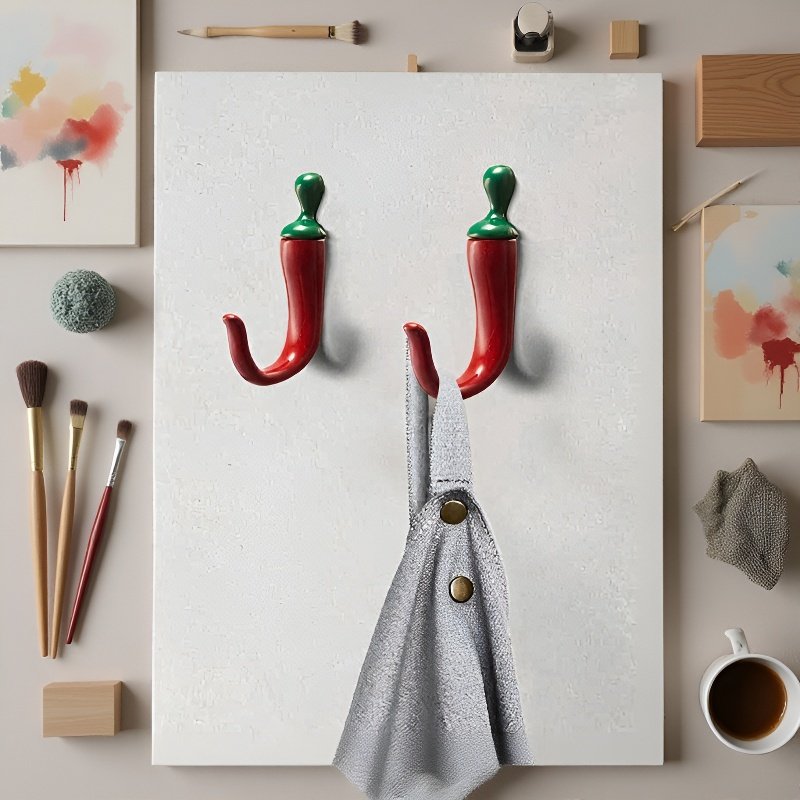 Gancho de ropa y sombrero para puerta, perchero de recibidor minimalista