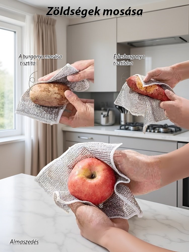 Tartós, környezetbarát tisztítókendő