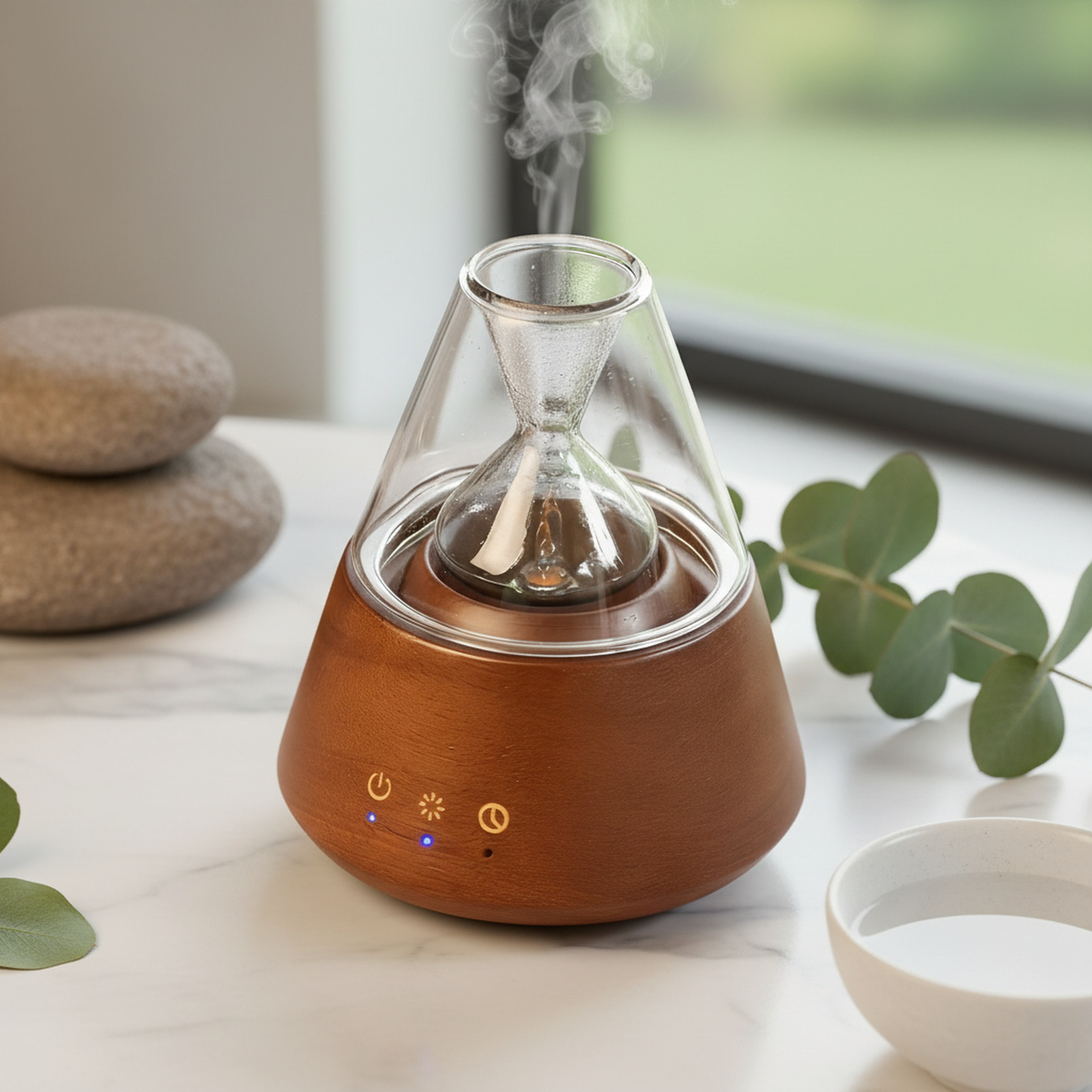 Premium Ultrasonic Aroma Diffuser for Home, Bedroom Essential Oil Humidifier
