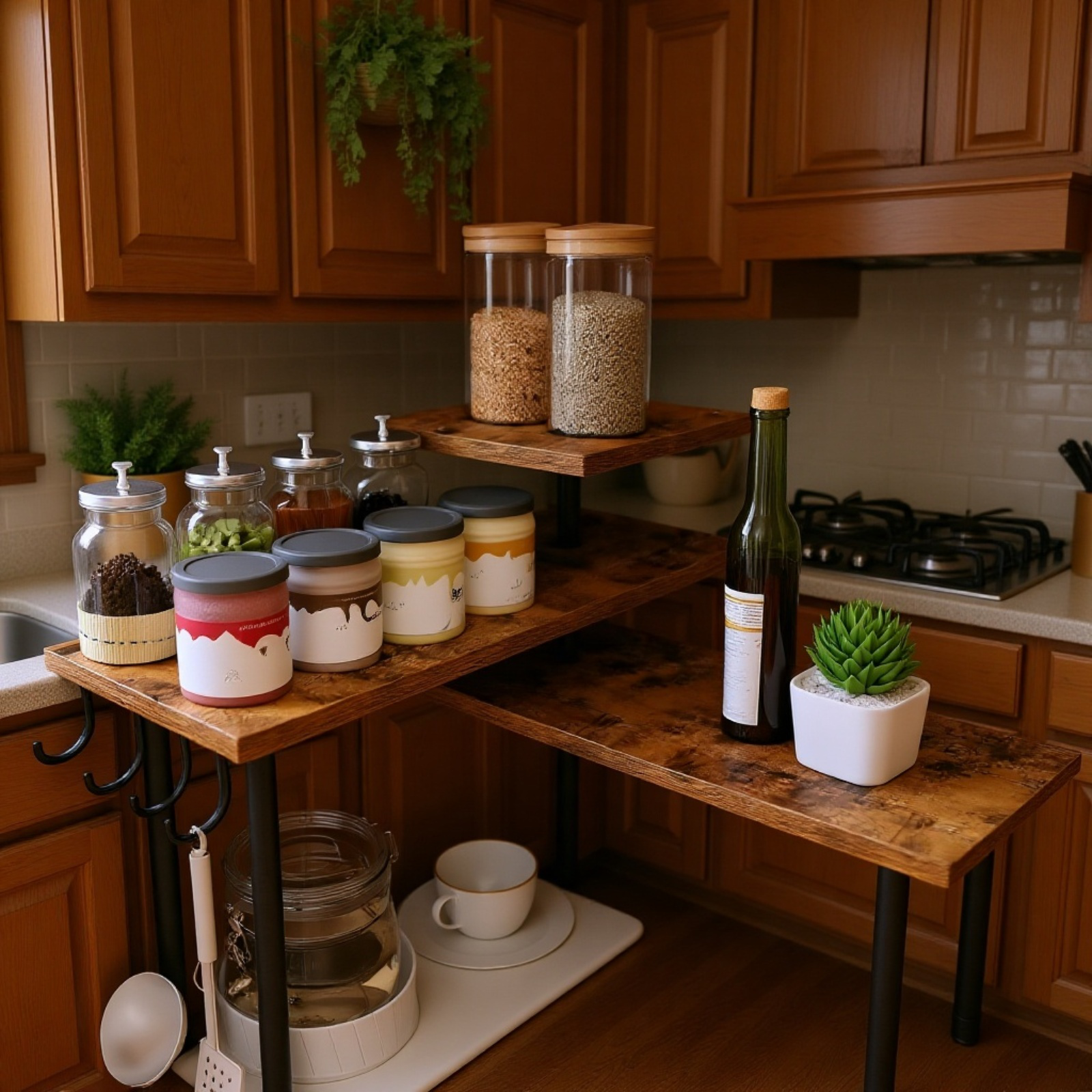 Organizador de esquina para baño y cocina optimizando el espacio