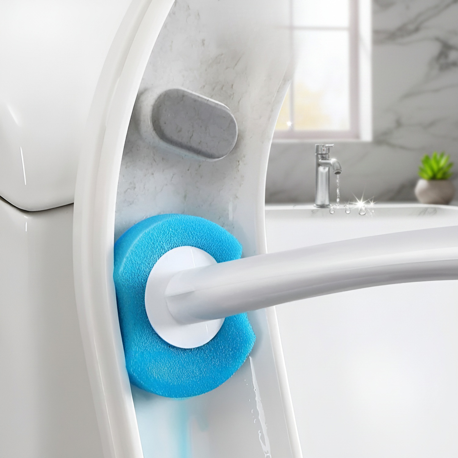 Home Bathroom Wall-mounted Cleaning Brush, Thorough Dirt Removal