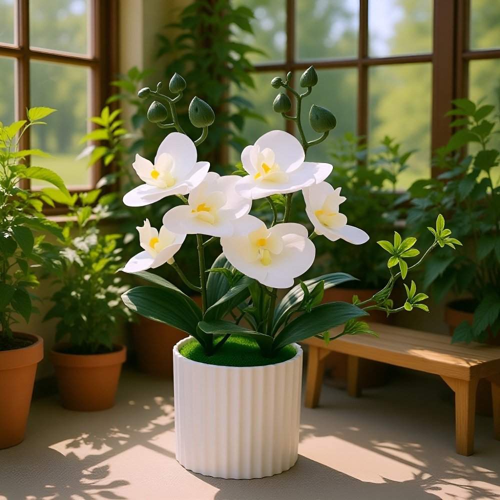 Artificial Phalaenopsis orchid potted plants
