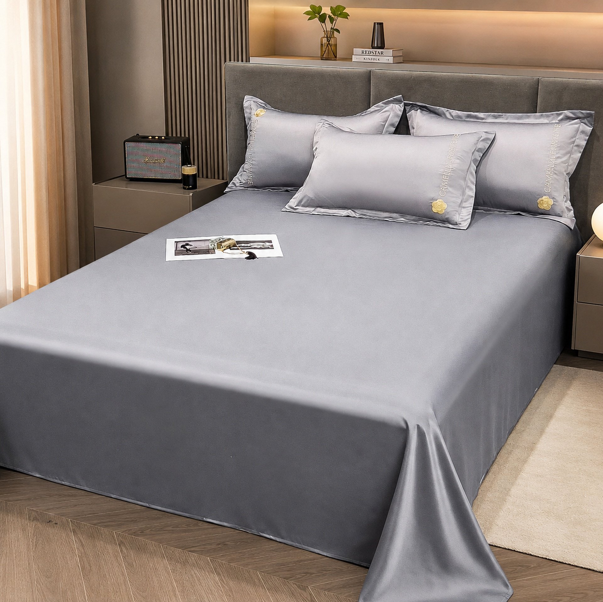 Ice silk bedding set for summer comfort