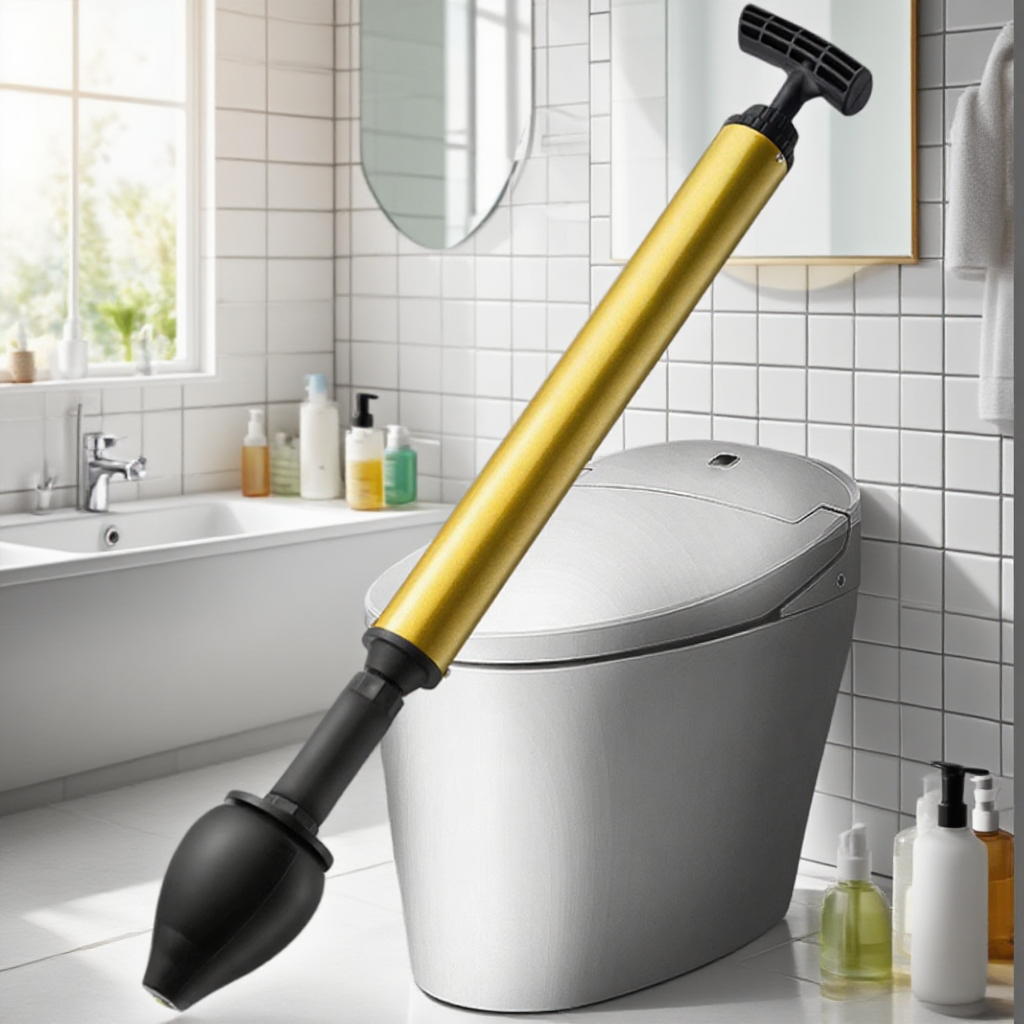 一体型ステンレス製トイレ詰まり解消器