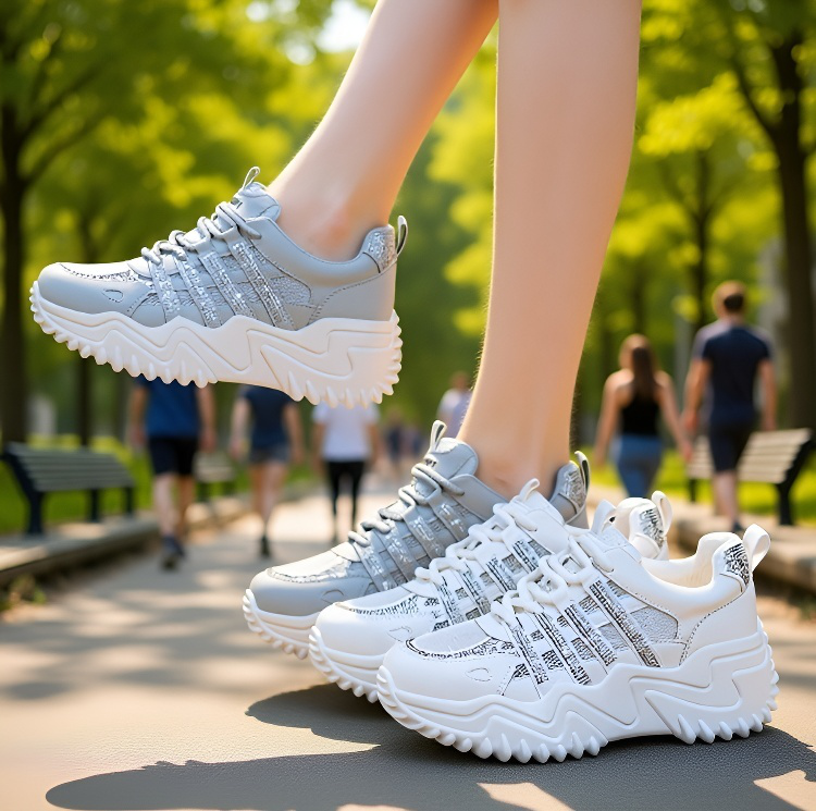 حذاء نسائي صيفي كاجوال مرصع بأحجار الراين