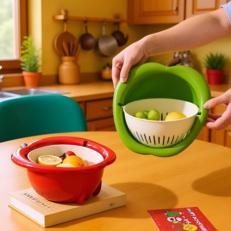 Cesta de drenaje con forma de fruta linda