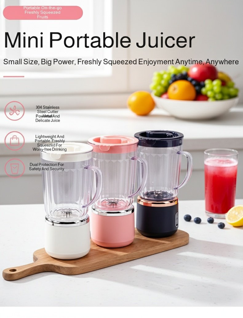 Electric juicer small size portable design