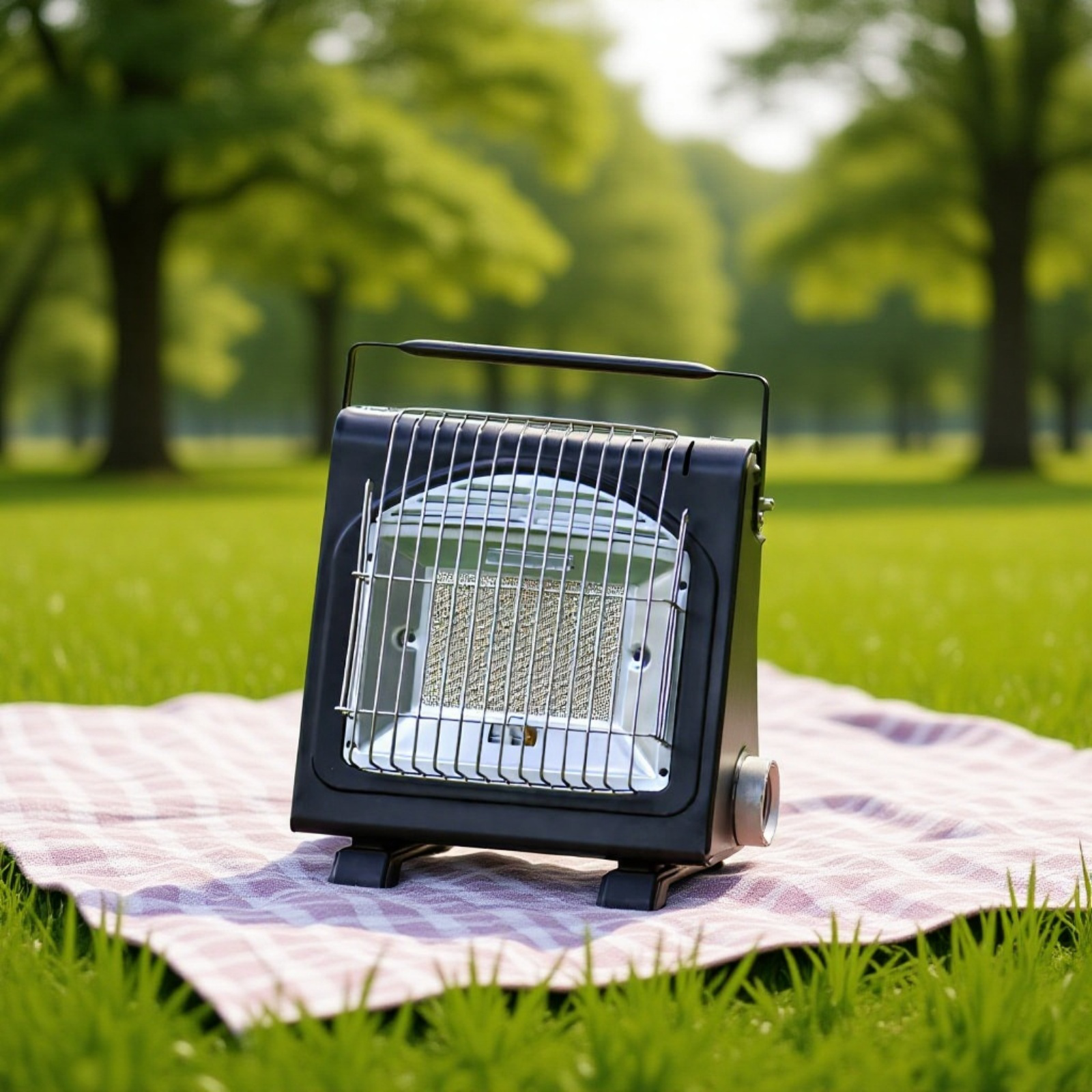 コンパクトなアウトドアストーブの外観