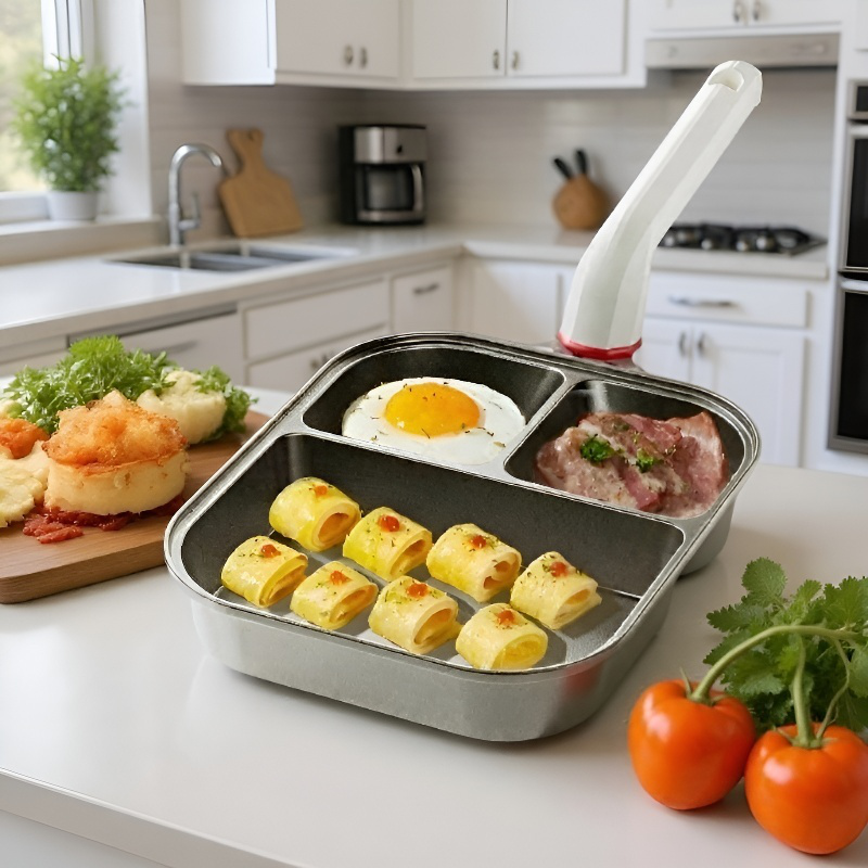 Sartén de fondo grueso para cocción uniforme