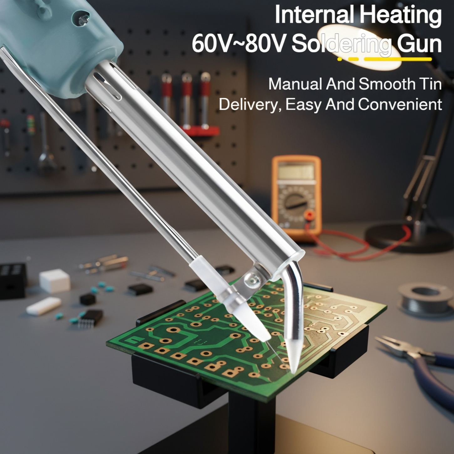 User-friendly portable soldering gun design