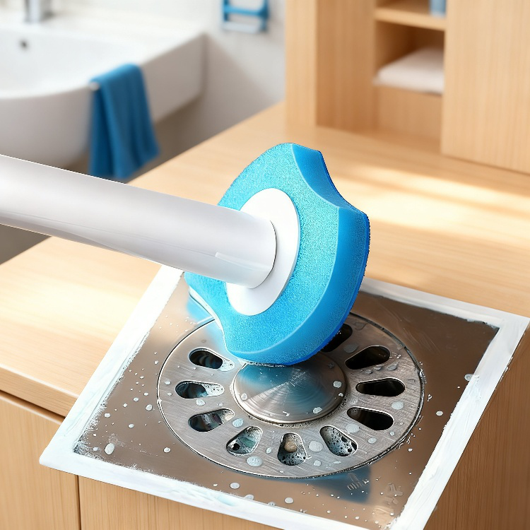 家庭用浴室壁掛け式掃除ブラシ。隅々まで汚れを落とすのに最適。