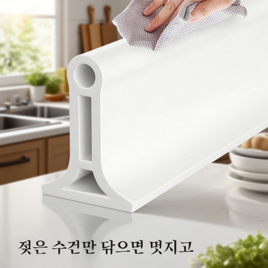 욕실 바닥 자가 접착 실리콘 물막이 스트립