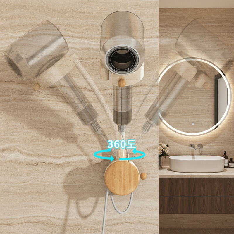 Punch-free Wall-mounted Rotating Fan Storage Shelf