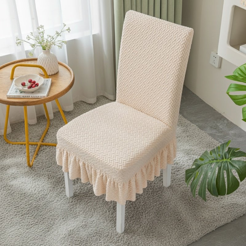 Unique Design Dining Chair Cover, Easy to Clean Non-slip Jacquard Fabric