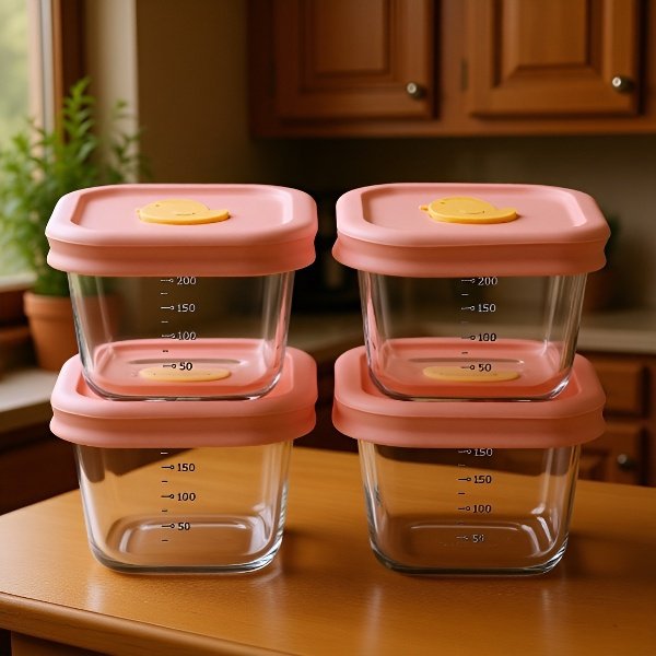 Baby food glass bowl