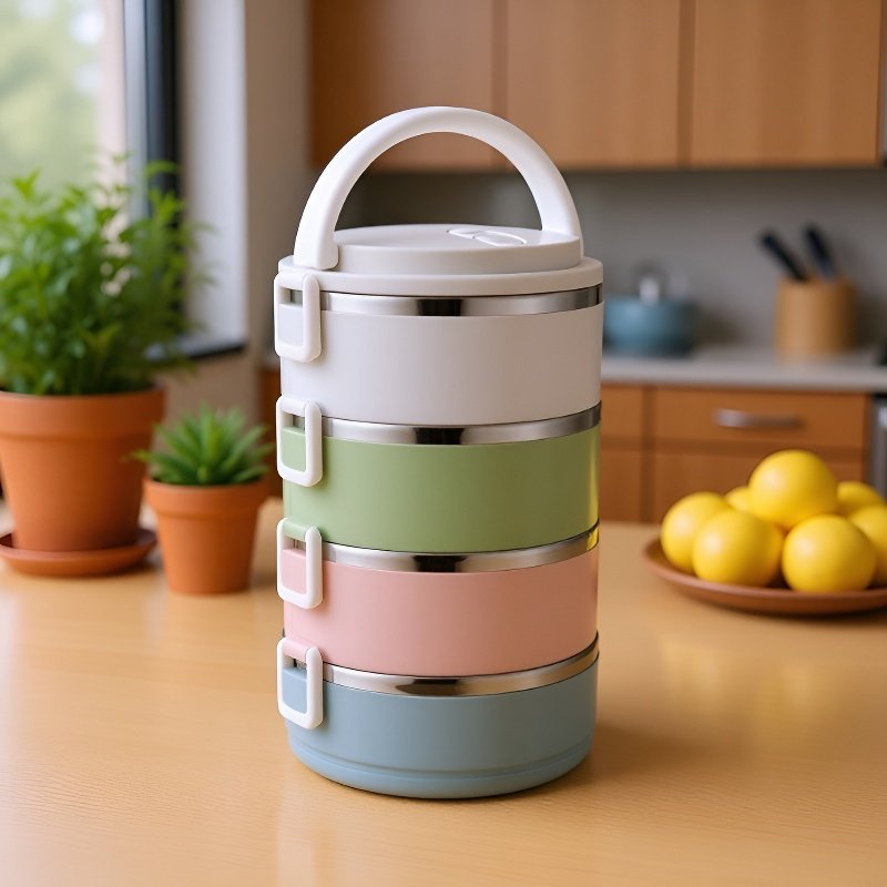 多層ステンレス製ランチボックス