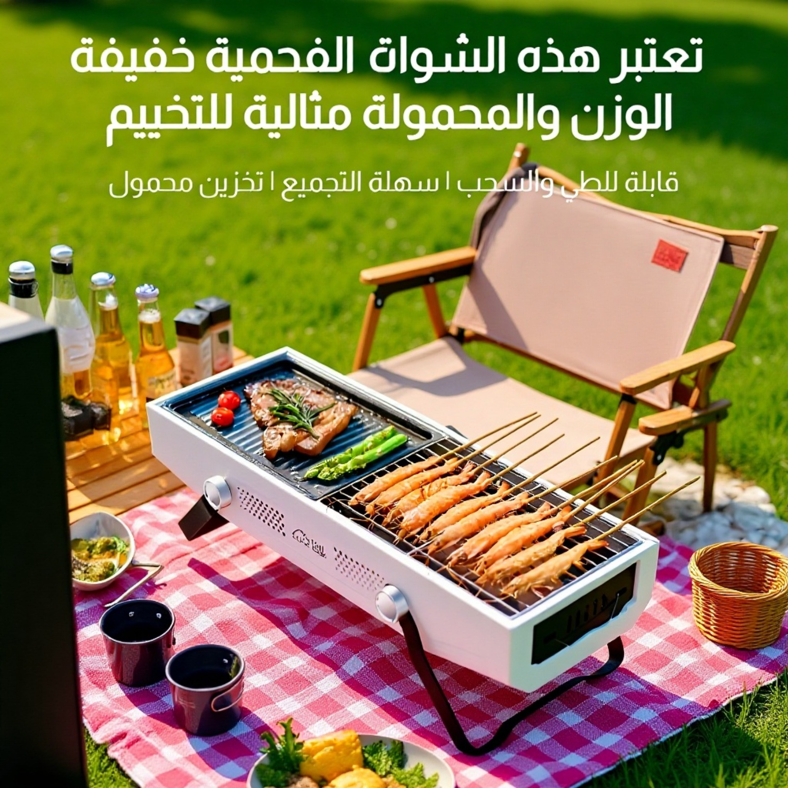 شواية تانلو الخارجية، موقد شواء، أدوات شواء منزلية بدون دخان، شواية لحوم، شواية أسياخ