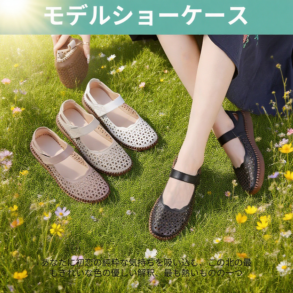 新作牛筋ソールの柔らかい婦人靴