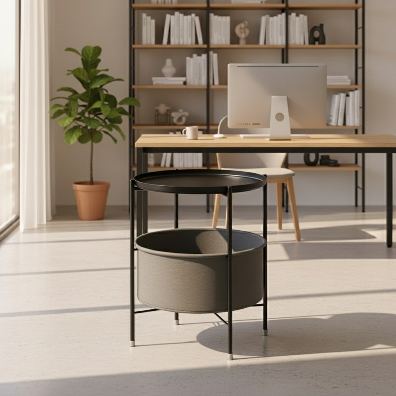 Modern Simple Iron Round Table