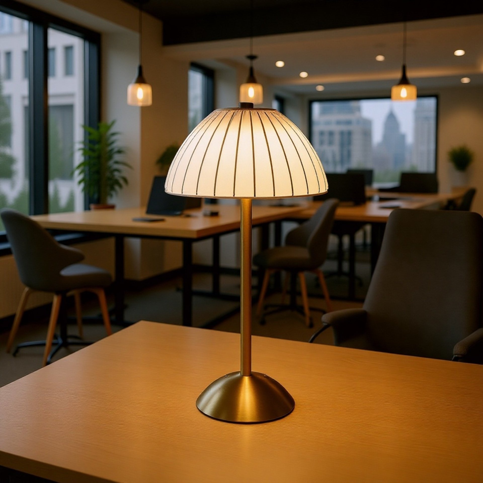 クリスタルレトロデスクランプ 3色ライトチェンジタッチLEDデスクランプ