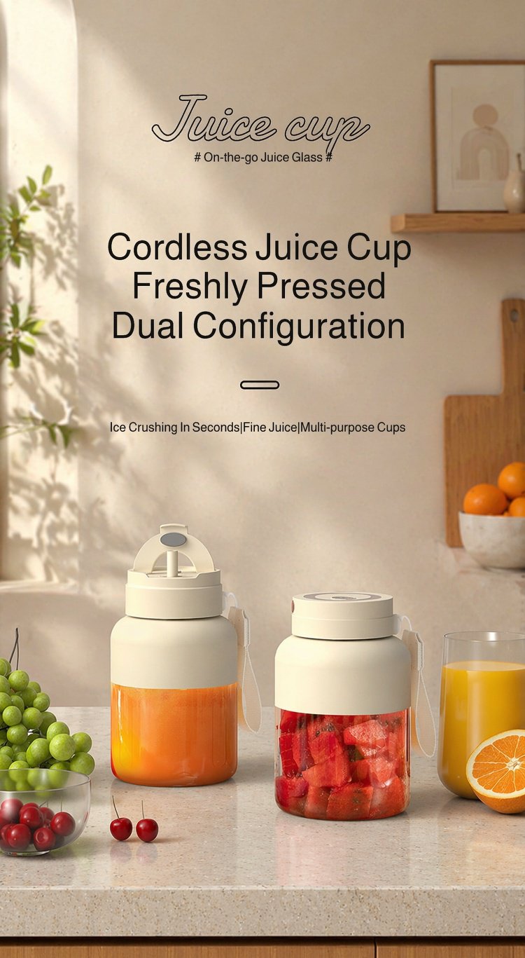 Portable Multifunctional Electric Juicer Cup in use outdoors