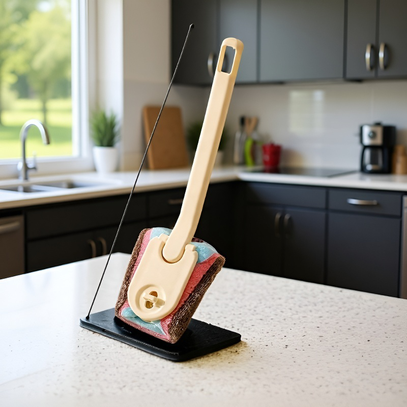 Cepillo de limpieza de cocina con mango largo Cepillo para ollas Cepillo quitamanchas para platos