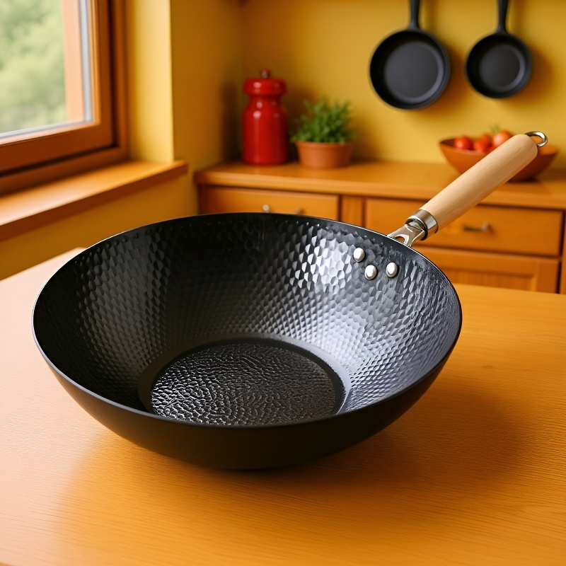 가정용 숙철 무코팅 볶음냄비 전통 가마냄비 무접착 후라이팬 후라이팬 무코팅 가마냄비 레인지