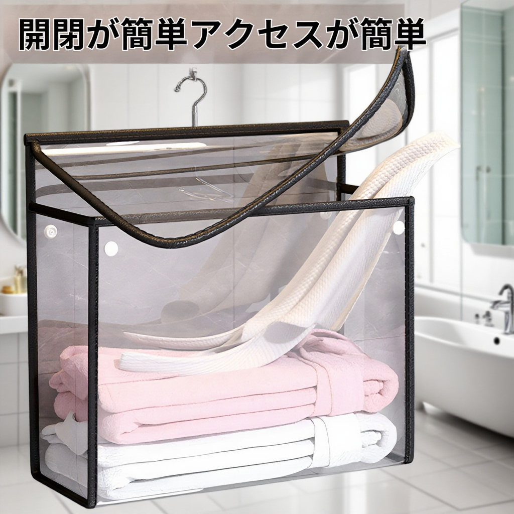 シャンプーやボディソープを収納した様子