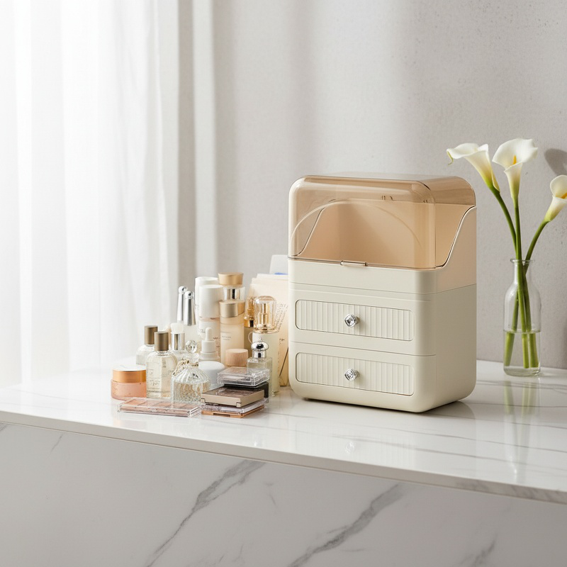 Dustproof Large Makeup Desktop Organizer Box