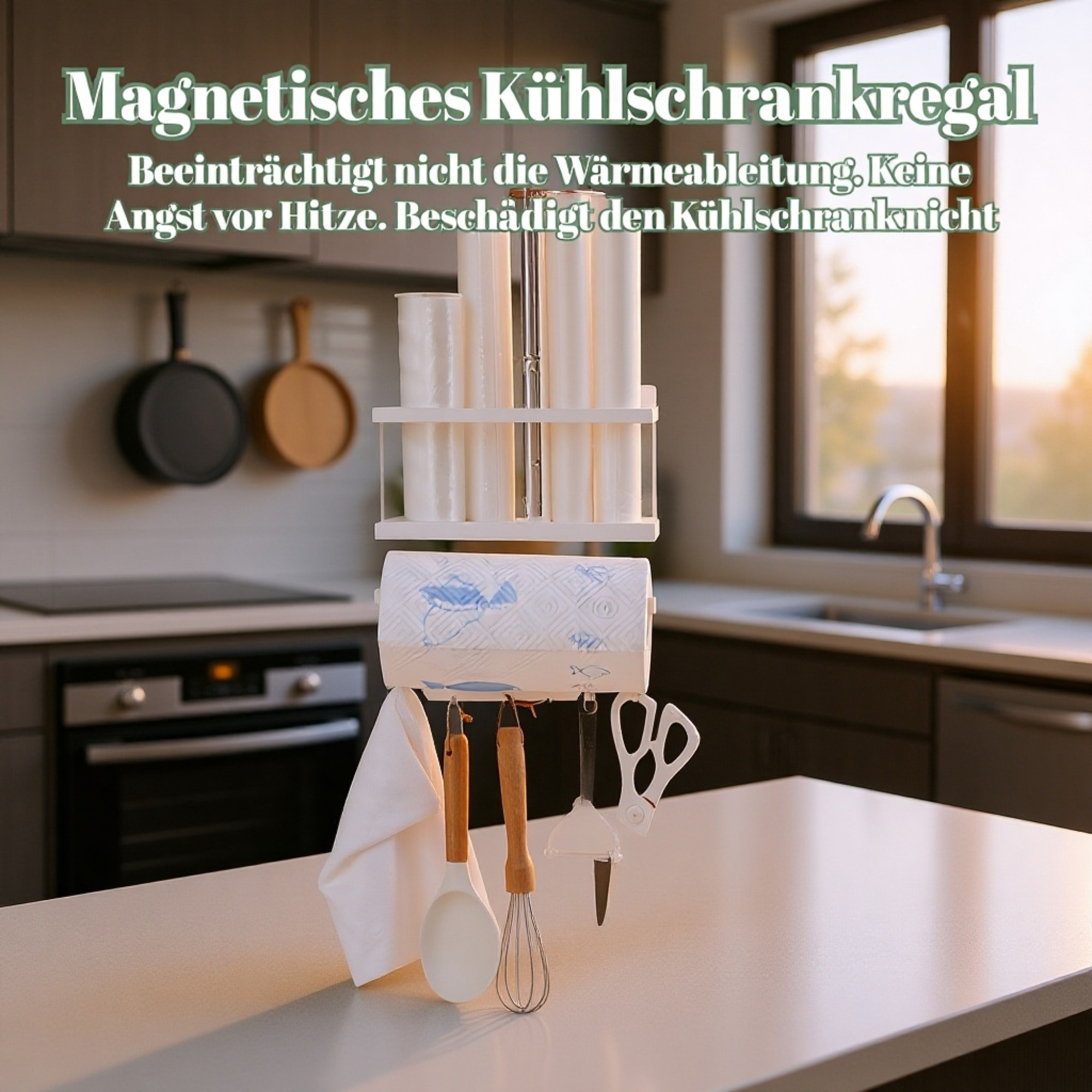 Magnetisches Eisenregal zur Aufbewahrung an der Seite des Kühlschranks