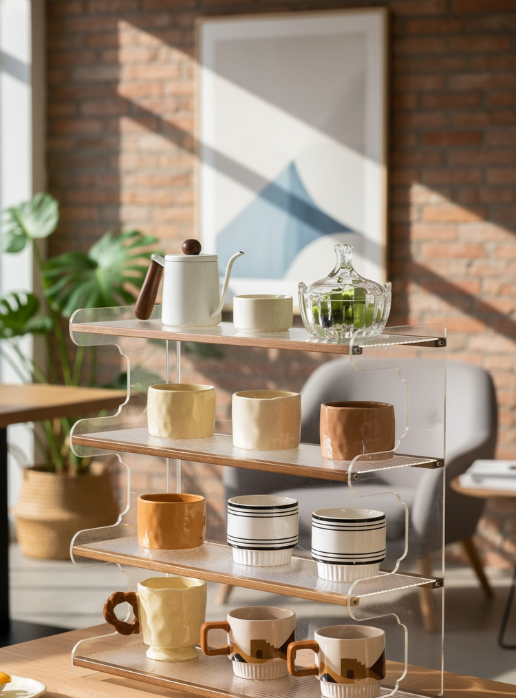 Multi-layer desktop storage rack for efficient table organization