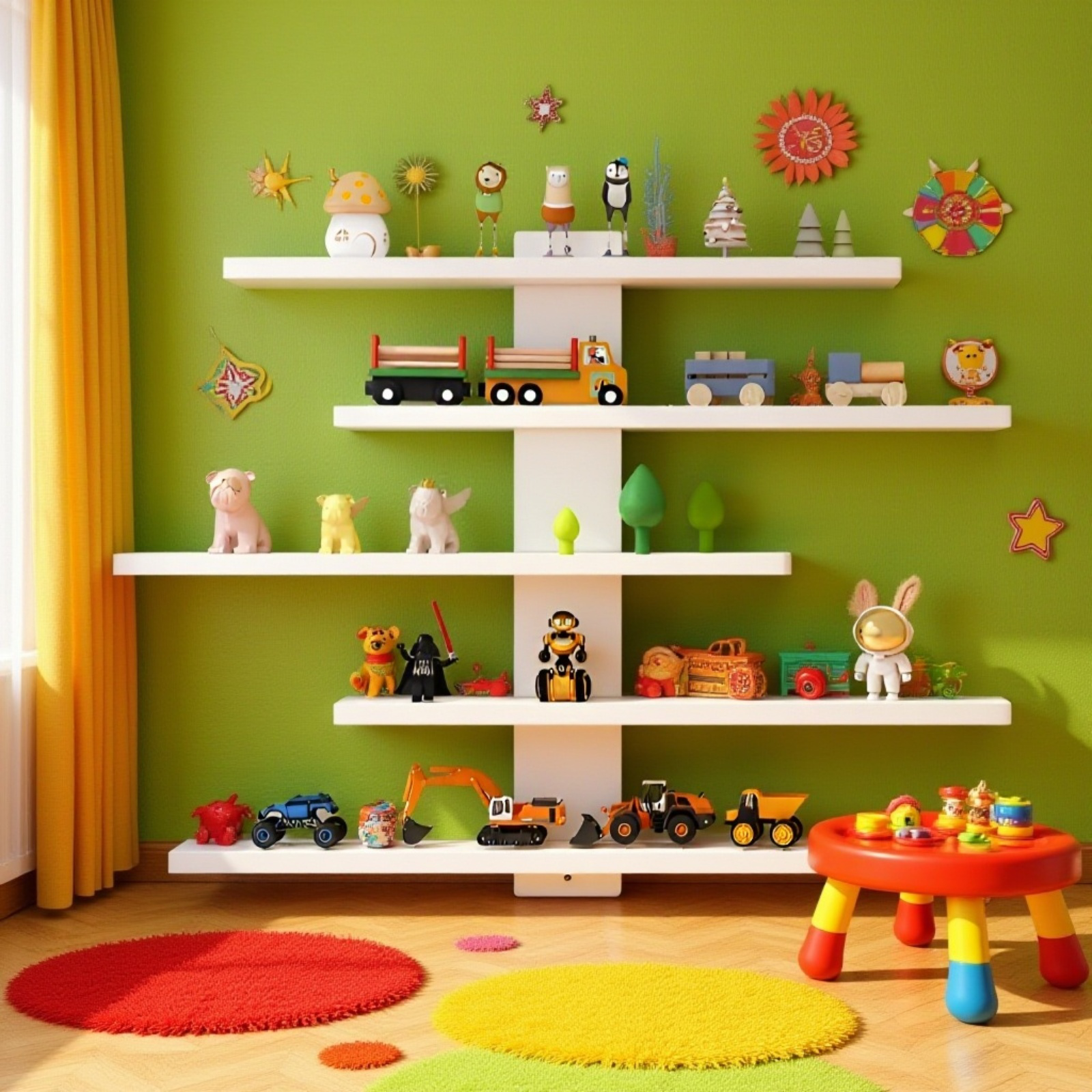 リビングに設置された収納ラック