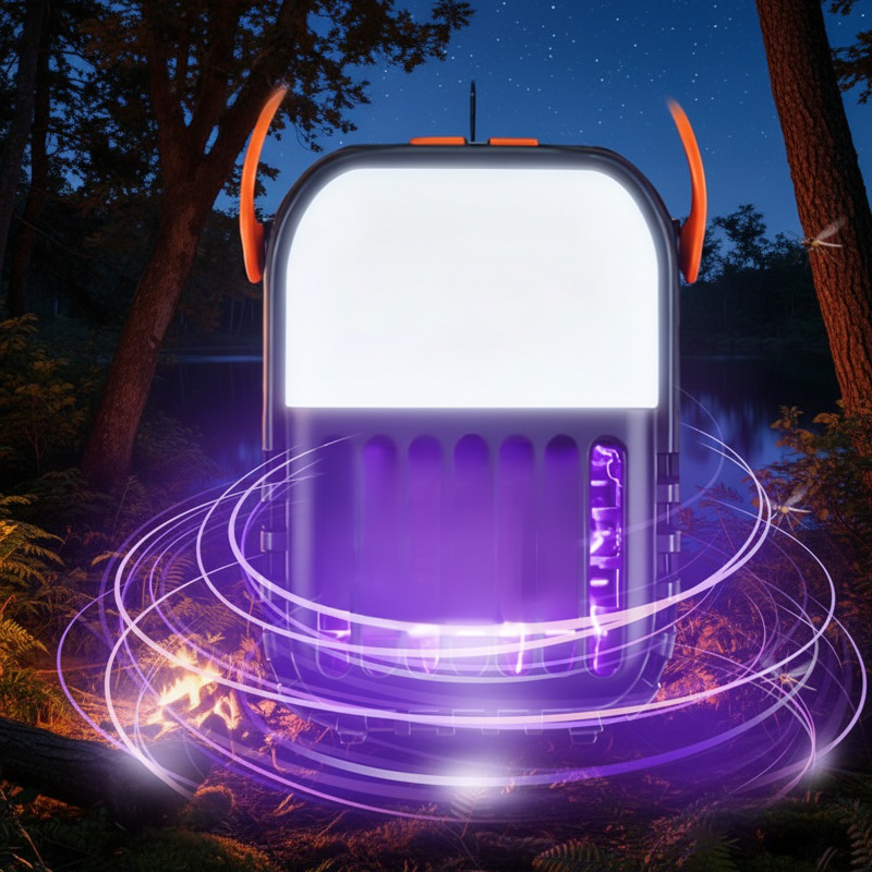 Solar-powered mosquito lamp for camping outdoors