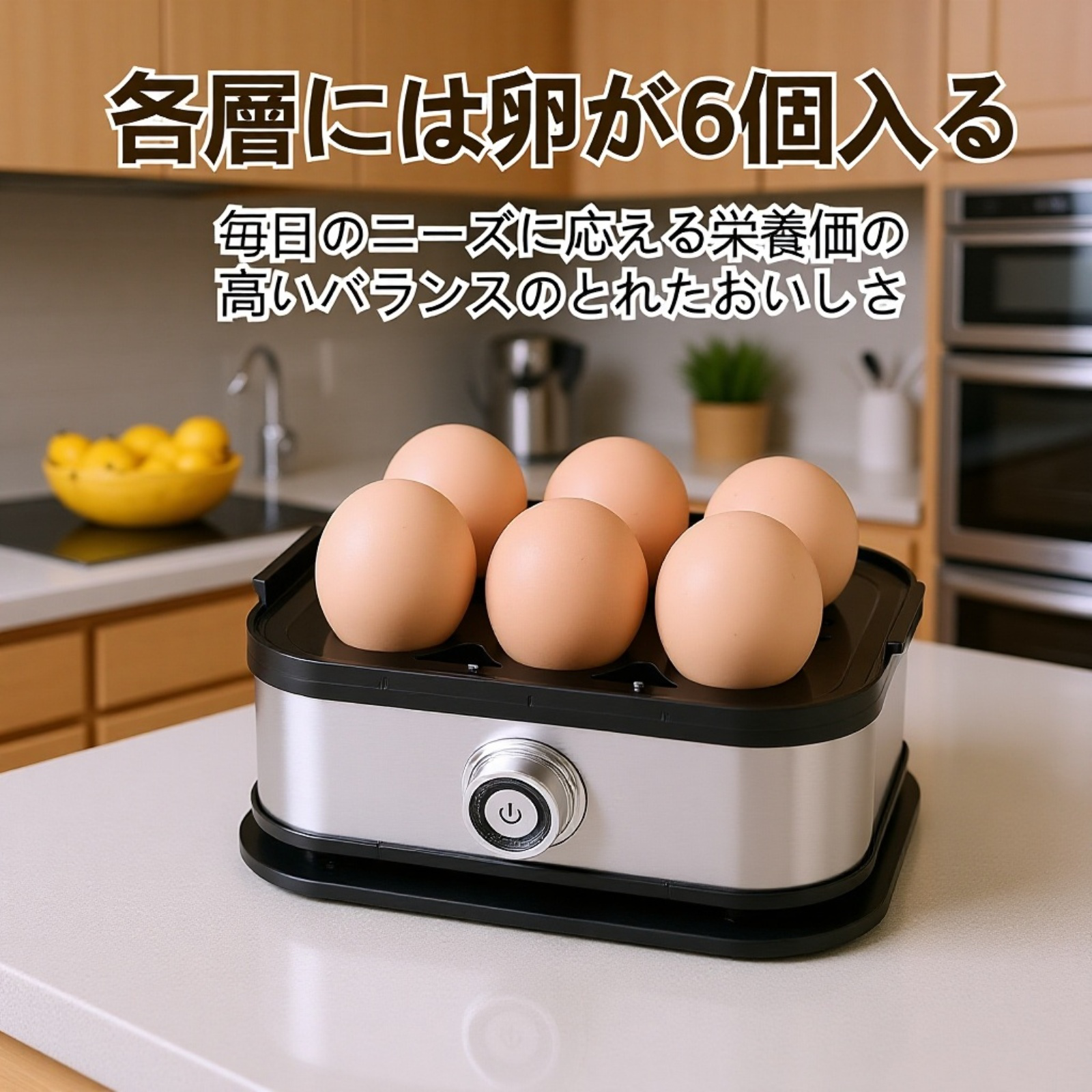 小型不锈钢煮蛋器の外観