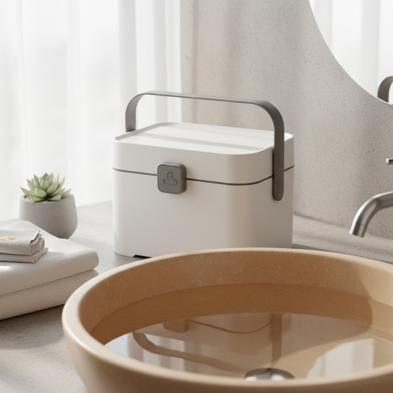Portable Double-Layer Multifunctional Medicine Box for Home Use