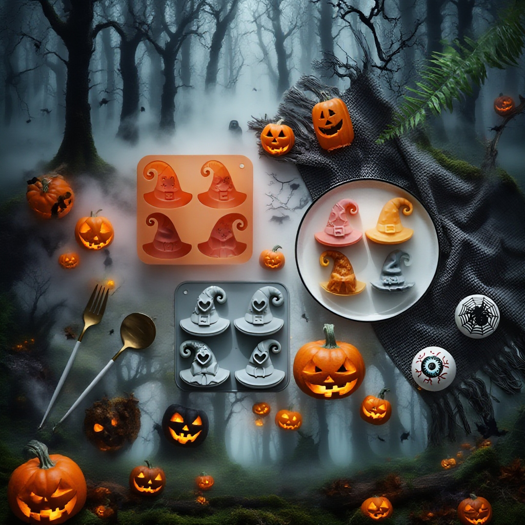 魔女帽子ケーキ型で作ったデザート